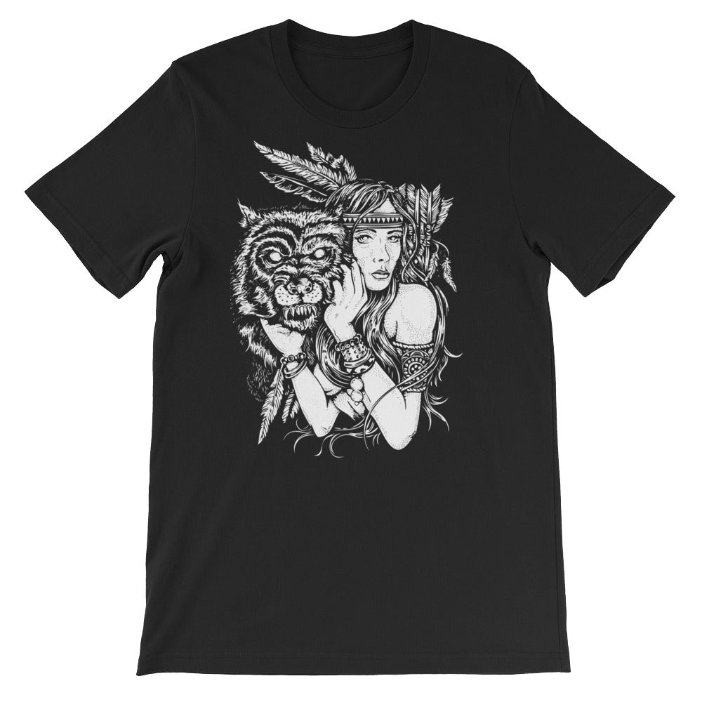 Native American Girl - Unisex T-Shirt - Deadweight Clothing