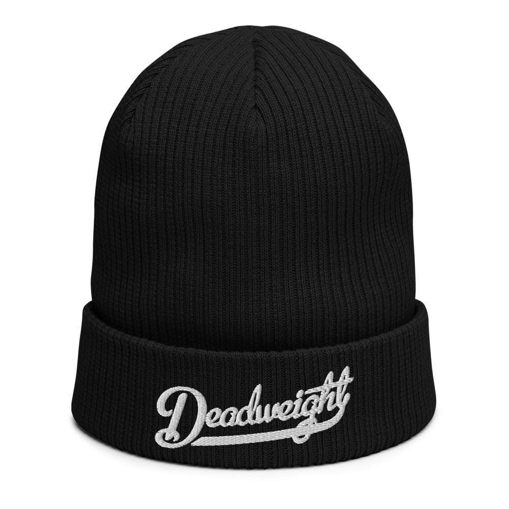 Ribbed Script Beanie