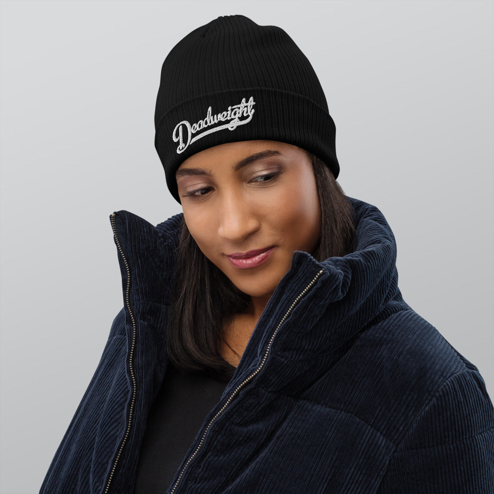 Ribbed Script Beanie