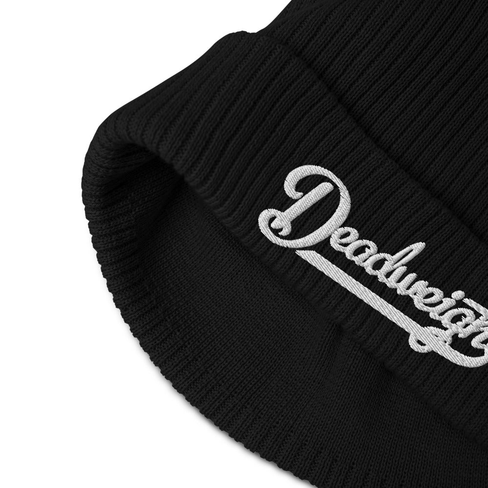 Ribbed Script Beanie