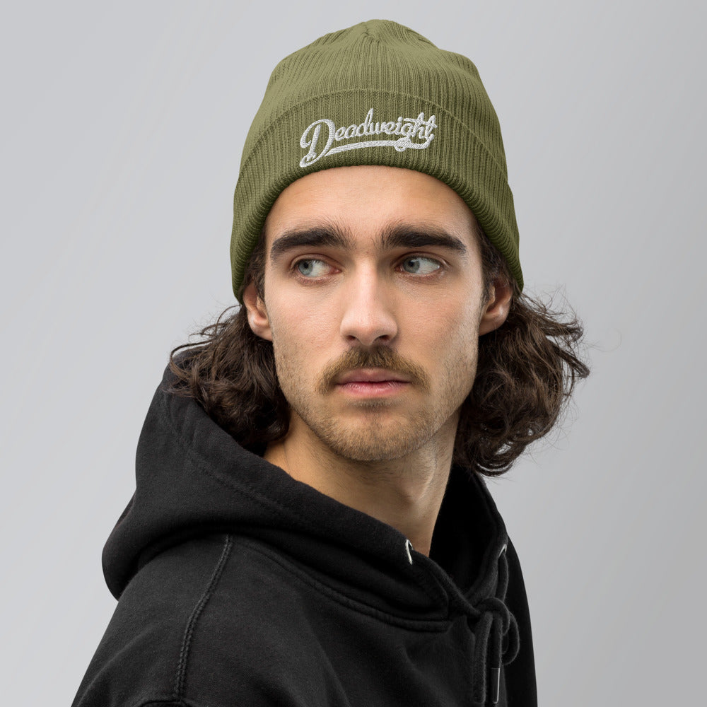 Ribbed Script Beanie