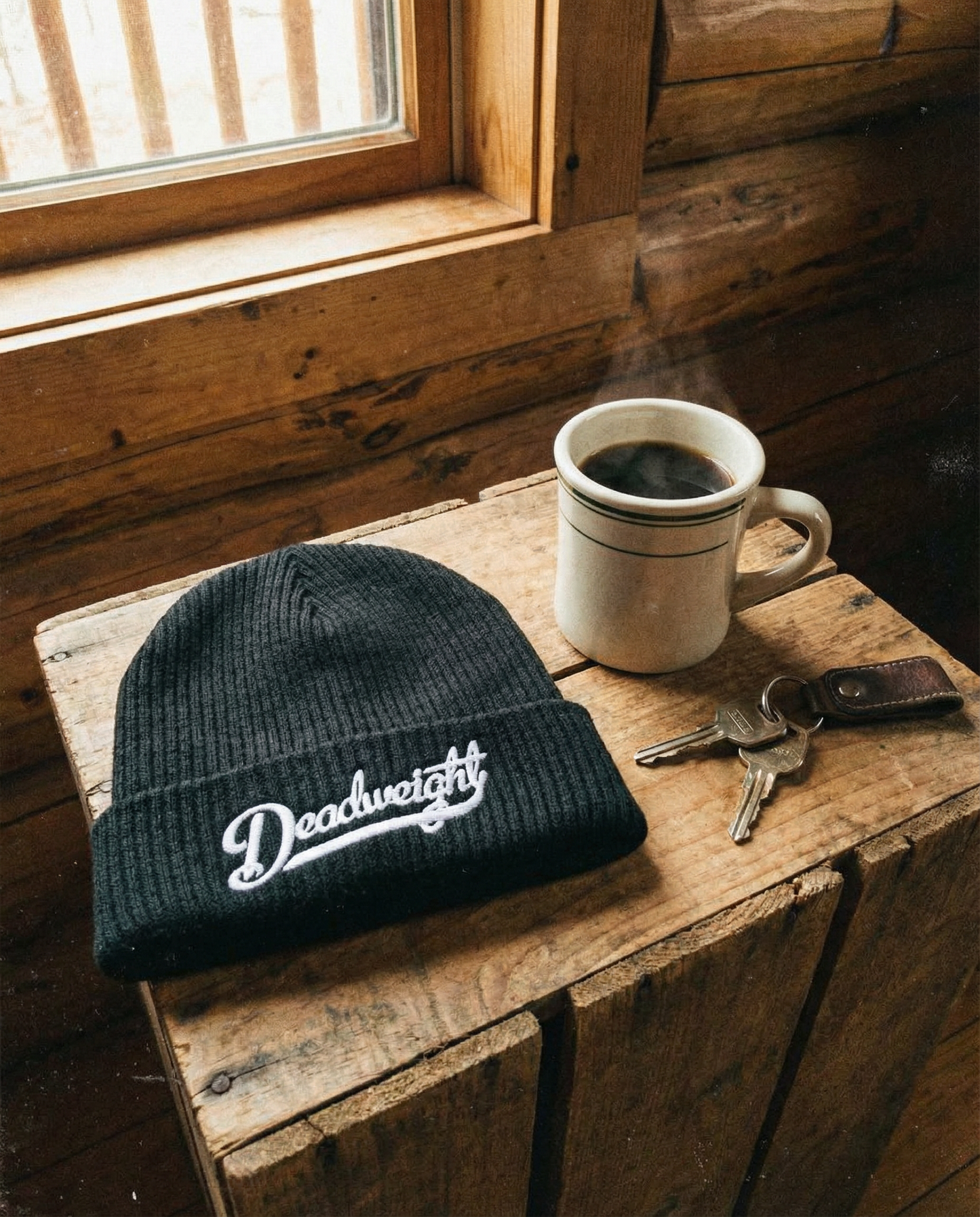 Ribbed Script Beanie