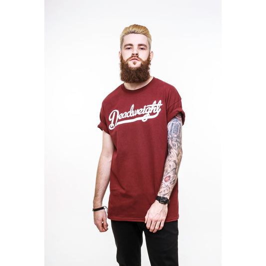 Script T-Shirt - Burgundy