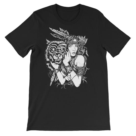 Native American Girl - Unisex T-Shirt - Deadweight Clothing